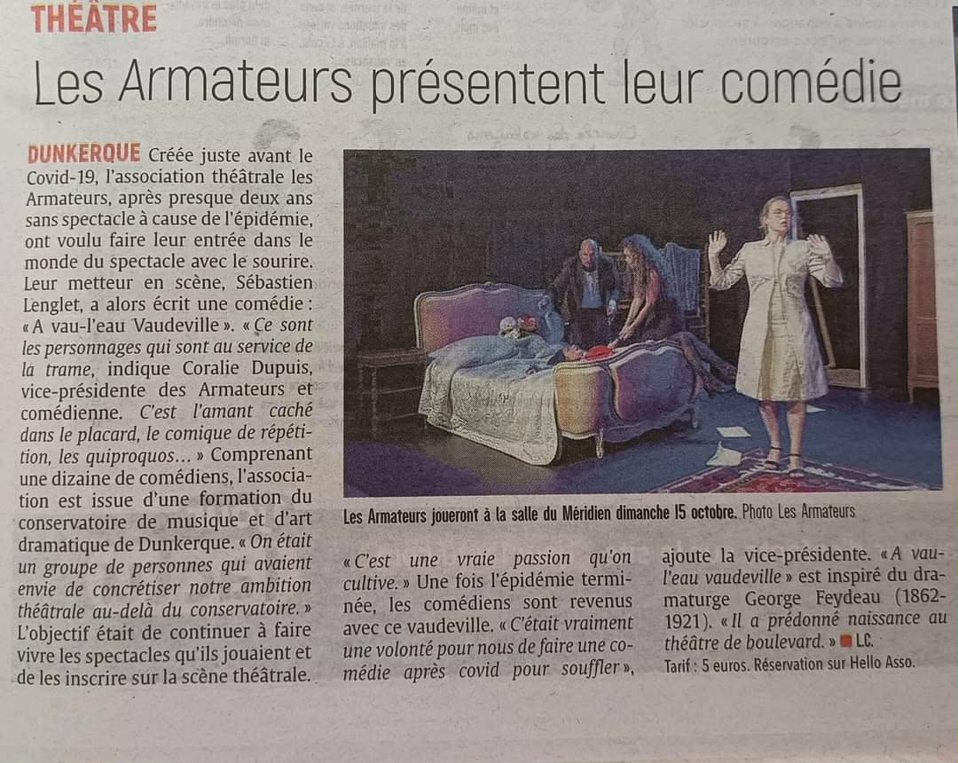 Second scan d'article de presse sur le spectacle A vau-l'eau Vaudeville